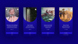 Wim Hof app design onboarding screens