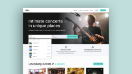 Sofar Sounds website design header image