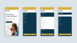 DASA website redesign of mobile menu